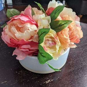Faux Peony Centerpiece